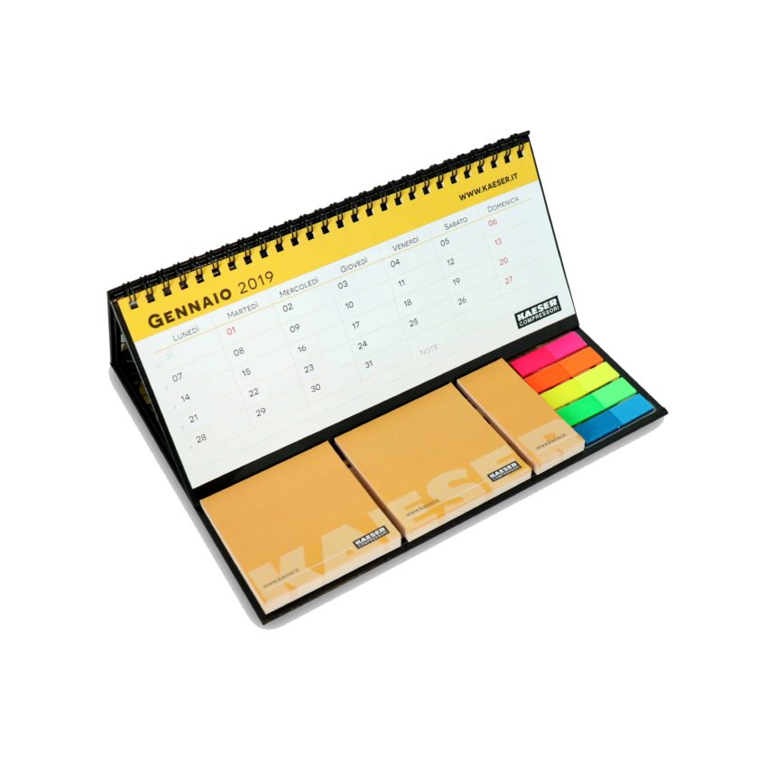 gadget Calendario da tavolo con 3 blocchi adesivi