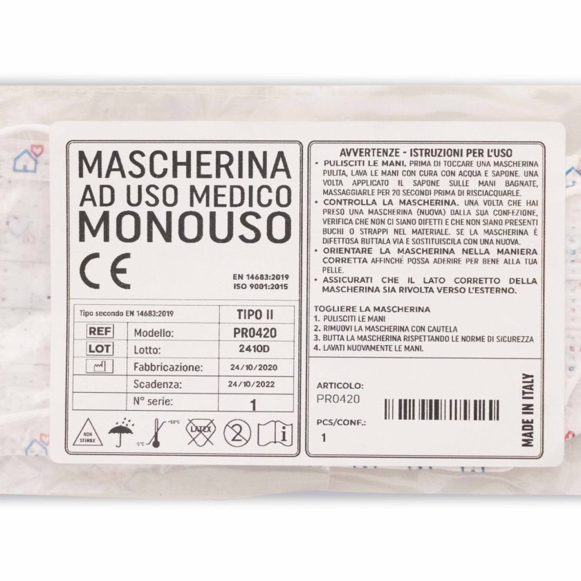 Mascherina chirurgica personalizzata