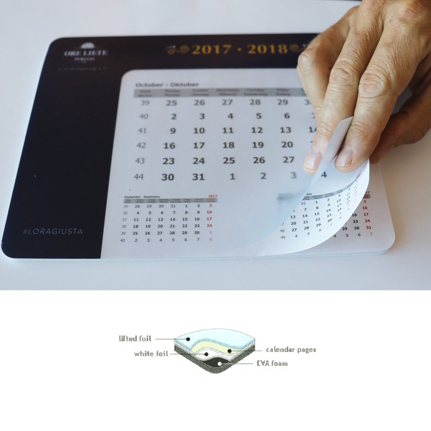 Calendario optico Mousepad (universale)