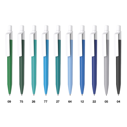 gadget Penna antibatterica DOT clip e pulsante bianchi