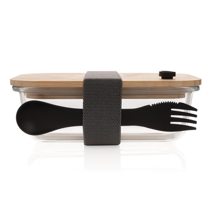 Lunchbox in vetro con tappo in bamboo