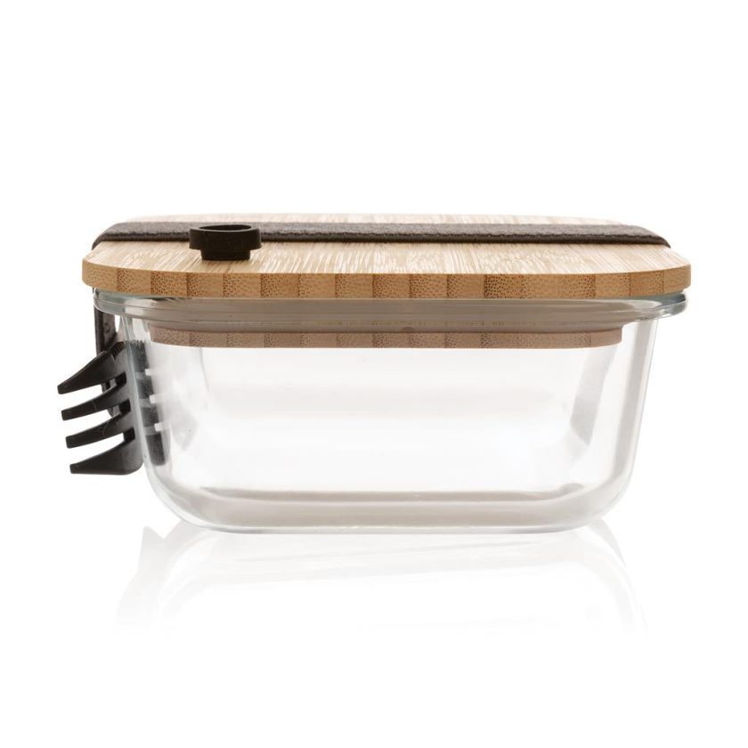 Lunchbox in vetro con tappo in bamboo