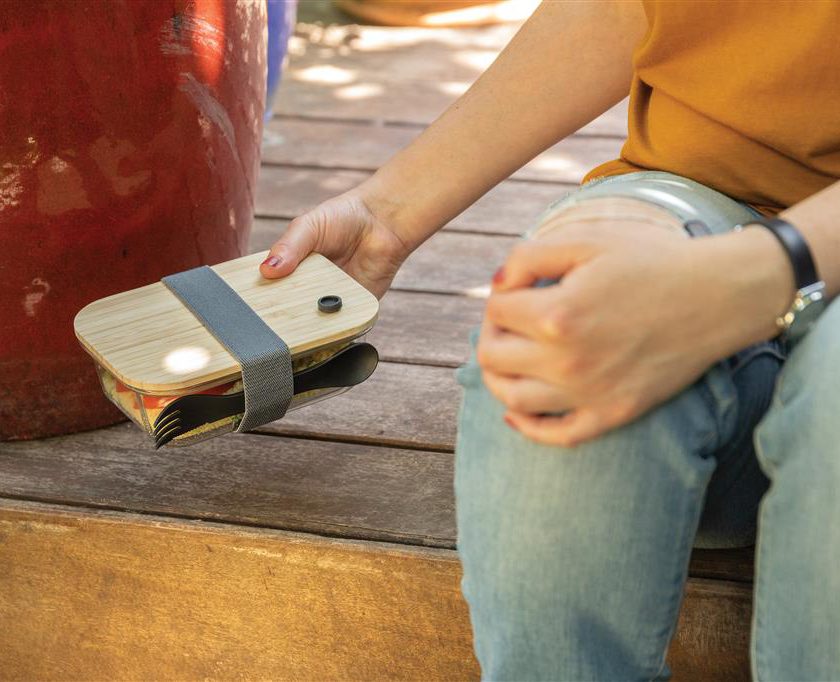 Lunchbox in vetro con tappo in bamboo