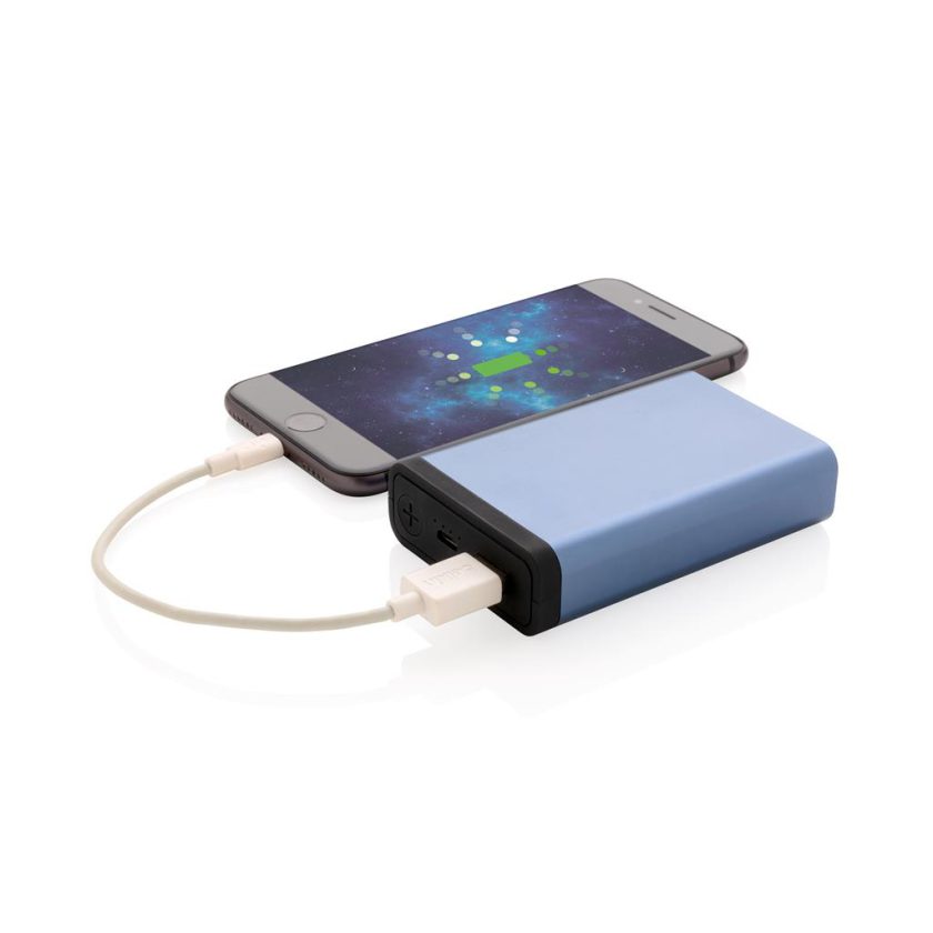 Powerbank tascabile 10.000 mAh in alluminio